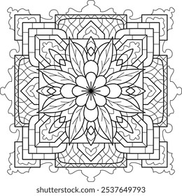 Mandala Art Pattern Relaxation and emotion therapy