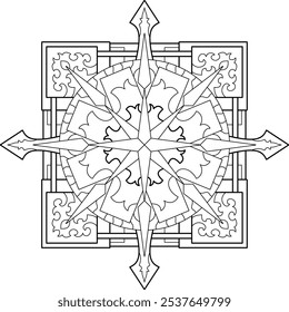 Patrón de arte de mandala Relajación y terapia de emoción