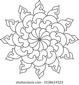 Patrón de arte de mandala Relajación y terapia de emoción