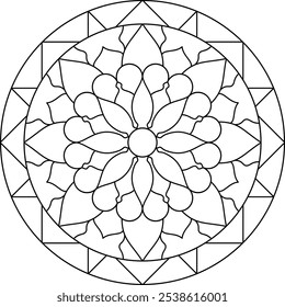 Mandala Art Pattern Relaxation and emotion therapy