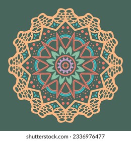 A mandala art patterned with beautiful and aesthetic plants
