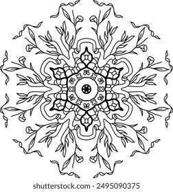 Mandala art patterns simple floral