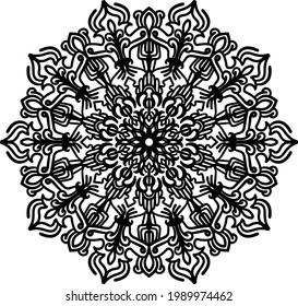 
Mandala art scribbles with batik motifs, suitable for book covers, posters, yoga carpets, tattoos, henna, and banners