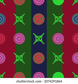 mandala art seamless pattern with traditional motif. suitable for your motif design