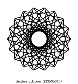 mandala art. with a simple and elegant concept. black abstract lines. suitable for decoration, wallpaper, ornament, background etc. Replaceable vector design. 