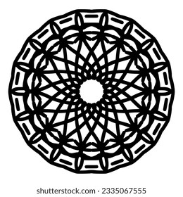 mandala art. with a simple and elegant concept. black abstract lines. suitable for decoration, wallpaper, ornament, background etc. Replaceable vector design.

