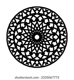 mandala art. with a simple and elegant concept. black abstract lines. suitable for decoration, wallpaper, ornament, background etc. Replaceable vector design.
