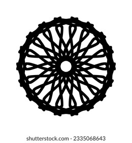 arte mandala con un concepto sencillo y elegante. líneas abstractas negras. adecuado para la decoración, papel pintado, adorno, fondo, etc. Diseño vectorial sustituible.
