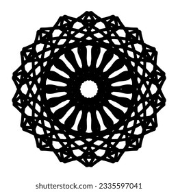 mandala art. with a simple and elegant concept. black abstract lines. suitable for decoration, wallpaper, ornament, background etc. Replaceable vector design. metal mandala wall art. wall hangings.