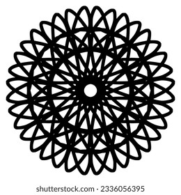 arte mandala con un concepto sencillo y elegante. líneas abstractas negras. adecuado para la decoración, papel pintado y adorno. Diseño vectorial reemplazable. arte de pared de mandala metálica. colgaduras de pared. patrón circular.