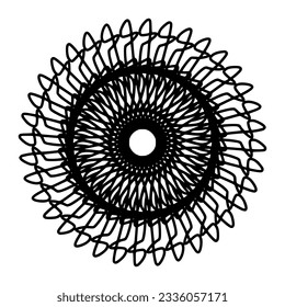 arte mandala con un concepto sencillo y elegante. líneas abstractas negras. adecuado para la decoración, papel pintado y adorno. Diseño vectorial reemplazable. arte de pared de mandala metálica. colgaduras de pared. patrón circular.
