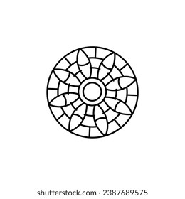 arte mandala diseño plano simple
