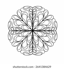 Mandala Art, Spiritual Geometry, Inner Harmony, Meditative Design, Abstract Bloom, Zen Pattern, Sacred Circle, Detailed Illustration, Cosmic Energy, Divine Flow, Intricate Beauty, Peaceful Art,