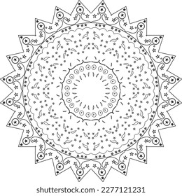 Mandala art star shapes  design vector image