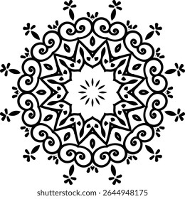 Mandala Art Therapy Circular Pattern in the Form of a Mandala Decorative Ornament in Ethnic Oriental Style.