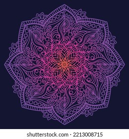 Mandala Art Vector Design. Colorful Mandala Circle Pattern Eps File.