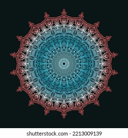 Mandala Art Vector Design. Colorful Mandala Circle Pattern Eps File.