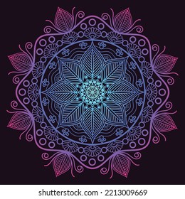 Mandala Art Vector Design. Colorful Mandala Circle Pattern Eps File.