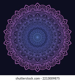 Mandala Art Vector Design. Colorful Mandala Circle Pattern Eps File.