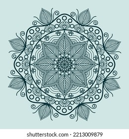 Mandala Art Vector Design. Colorful Mandala Circle Pattern Eps File.