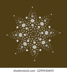 Ilustración de diseño vectorial de arte Mandala