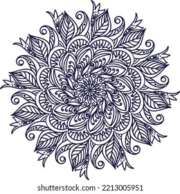 Mandala Art Vektordesign. zwei Farben zeige das Kunstkreismuster.
