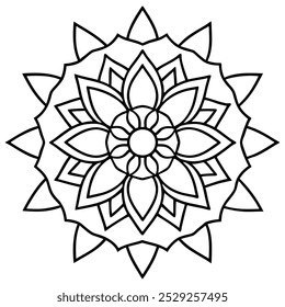 Arte de la línea de Ilustración vectorial del arte del mandala