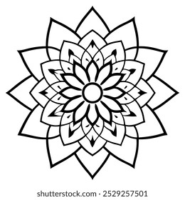 mandala art vector illustration line art