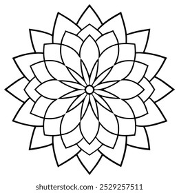 mandala art vector illustration line art