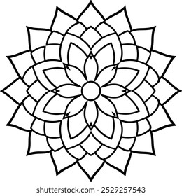 arte mandala vetor ilustração linha arte