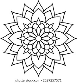 arte mandala vetor ilustração linha arte