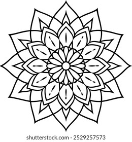 arte mandala vetor ilustração linha arte
