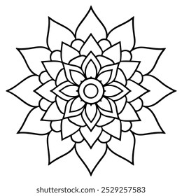 mandala art vector illustration line art