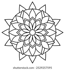 arte mandala vetor ilustração linha arte