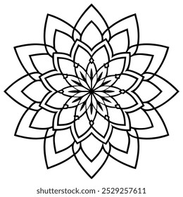 mandala art vector illustration line art