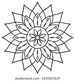mandala art vector illustration line art