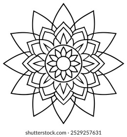 mandala art vector illustration line art