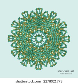 Mandala Art. Vintage decorative elements. Oriental pattern, vector illustration. Islamic, Arabic Design