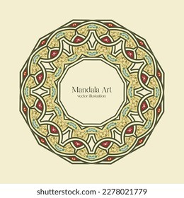 Mandala Art. Vintage decorative elements. Oriental pattern, vector illustration. Islamic, Arabic Design