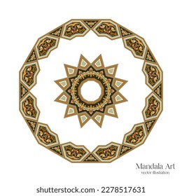 Mandala Art. Vintage decorative elements. Oriental pattern, vector illustration. Islamic Design, Arabic Design