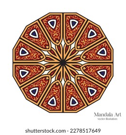 Mandala Art. Vintage decorative elements. Oriental pattern, vector illustration. Islamic Design, Arabic Design
