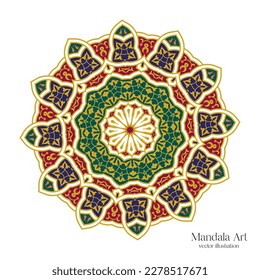 Mandala Art. Vintage decorative elements. Oriental pattern, vector illustration. Islamic Design, Arabic Design