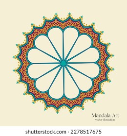 Mandala Art. Vintage decorative elements. Oriental pattern, vector illustration. Islamic Design, Arabic Design