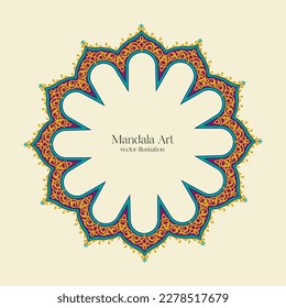 Mandala Art. Vintage decorative elements. Oriental pattern, vector illustration. Islamic Design, Arabic Design