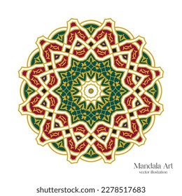Mandala Art. Vintage decorative elements. Oriental pattern, vector illustration. Islamic Design, Arabic Design