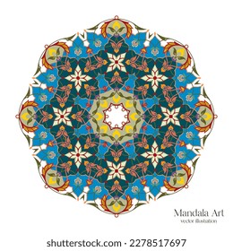 Mandala Art. Vintage decorative elements. Oriental pattern, vector illustration. Islamic Design, Arabic Design