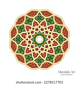 Mandala Art. Vintage decorative elements. Oriental pattern, vector illustration. Islamic Design, Arabic Design