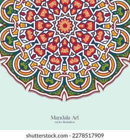Mandala Art. Vintage decorative elements. Oriental pattern, vector illustration. Islamic, Arabic Design