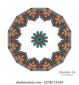 Mandala Art. Vintage decorative elements. Oriental pattern, vector illustration. Islamic, Arabic Design.