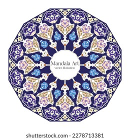 Mandala Art. Vintage decorative elements. Oriental pattern, vector illustration. Islamic, Arabic Design.